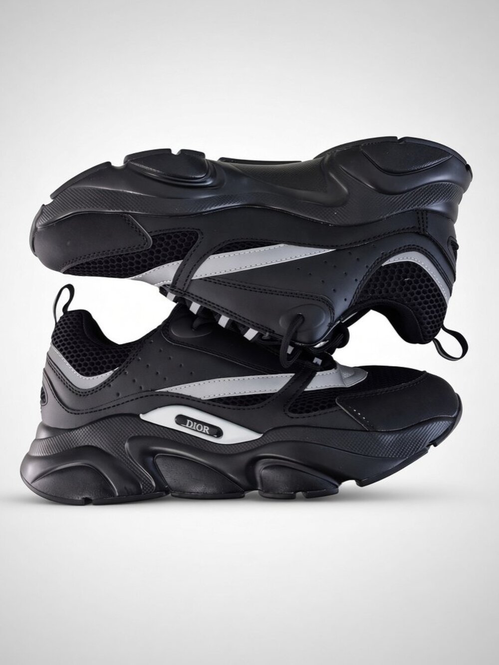 Dior B22 Sneakers Black Silver Size 9.5